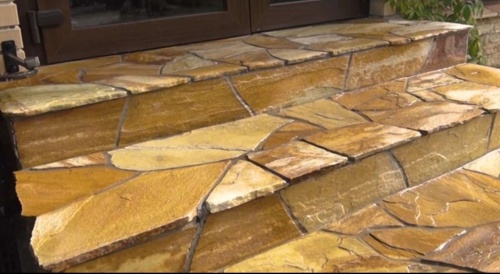 Плитняк златолит жёлтый золотистый для отмостки купить в Удмуртской Республике